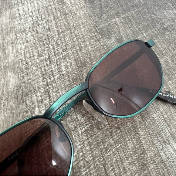 Alain Mikli Green Small Oval 90's Vintage Minimal Sunglasses - Picture 3 of 16